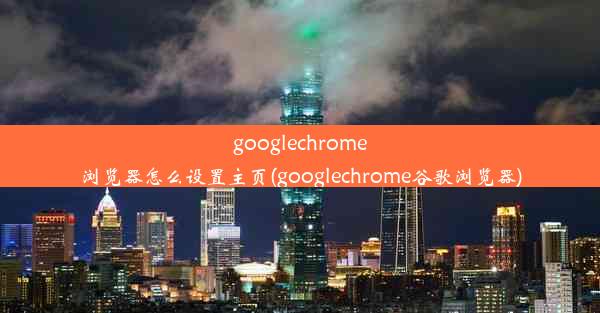 googlechrome浏览器怎么设置主页(googlechrome谷歌浏览器)