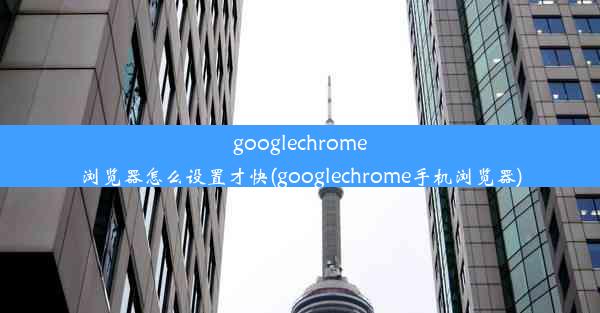 googlechrome浏览器怎么设置才快(googlechrome手机浏览器)