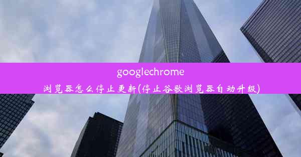 googlechrome浏览器怎么停止更新(停止谷歌浏览器自动升级)