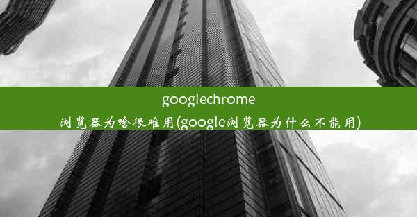 googlechrome浏览器为啥很难用(google浏览器为什么不能用)