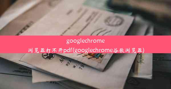 googlechrome浏览器打不开pdf(googlechrome谷歌浏览器)