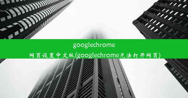 googlechrome网页设置中文版(googlechrome无法打开网页)