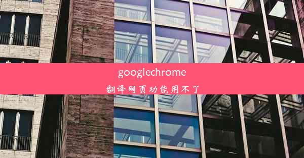 googlechrome翻译网页功能用不了