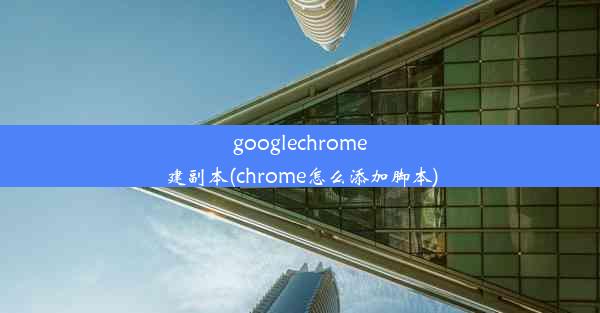 googlechrome建副本(chrome怎么添加脚本)