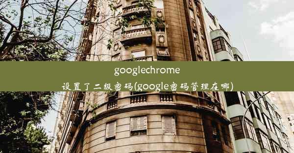 googlechrome设置了二级密码(google密码管理在哪)