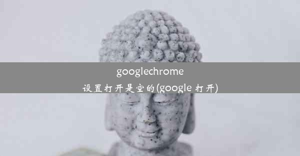 googlechrome设置打开是空的(google 打开)