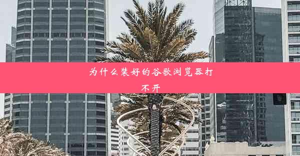 为什么装好的谷歌浏览器打不开