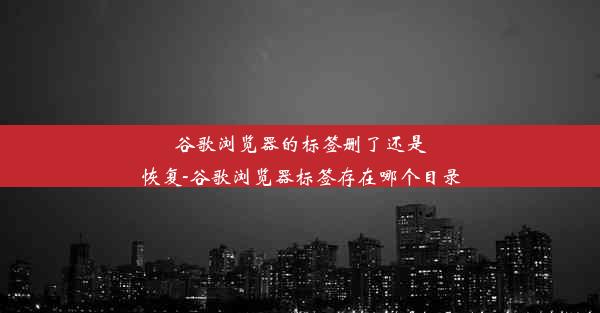 谷歌浏览器的标签删了还是恢复-谷歌浏览器标签存在哪个目录