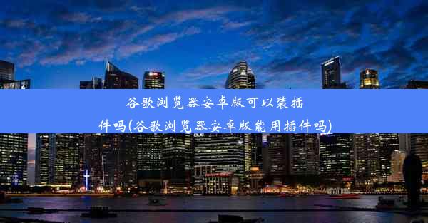 谷歌浏览器安卓版可以装插件吗(谷歌浏览器安卓版能用插件吗)