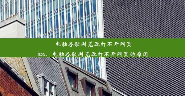 电脑谷歌浏览器打不开网页ios、电脑谷歌浏览器打不开网页的原因