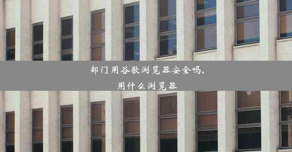 部门用谷歌浏览器安全吗,用什么浏览器