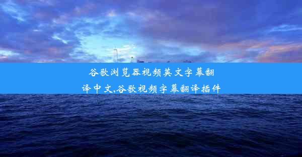 谷歌浏览器视频英文字幕翻译中文,谷歌视频字幕翻译插件