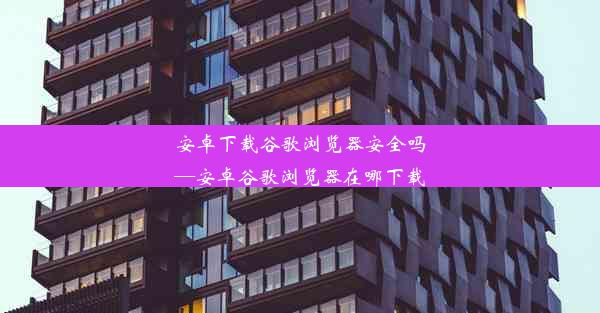 安卓下载谷歌浏览器安全吗—安卓谷歌浏览器在哪下载