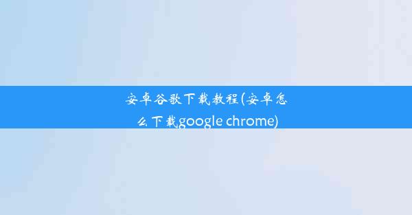 安卓谷歌下载教程(安卓怎么下载google chrome)