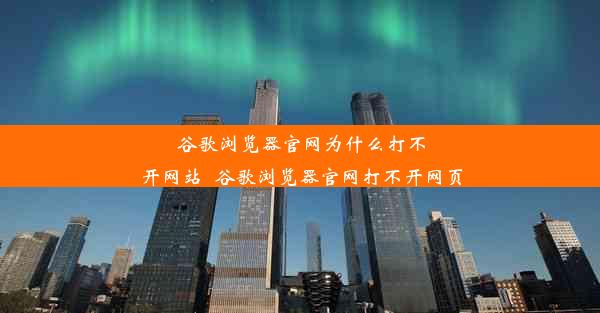 谷歌浏览器官网为什么打不开网站_谷歌浏览器官网打不开网页