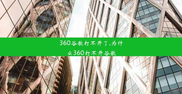 360谷歌打不开了,为什么360打不开谷歌