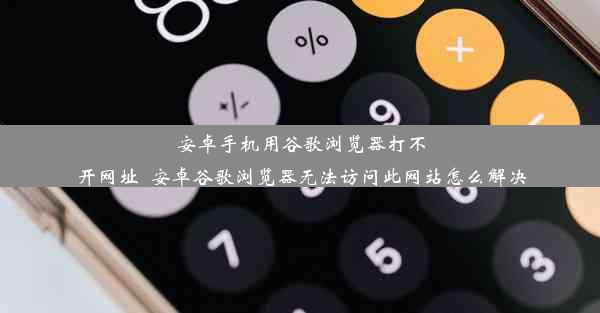 安卓手机用谷歌浏览器打不开网址_安卓谷歌浏览器无法访问此网站怎么解决