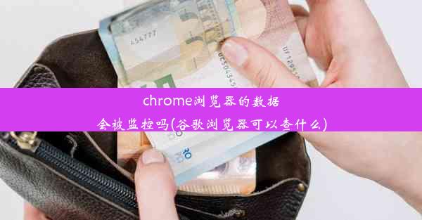 chrome浏览器的数据会被监控吗(谷歌浏览器可以查什么)