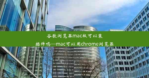 谷歌浏览器mac版可以装插件吗—mac可以用chrome浏览器