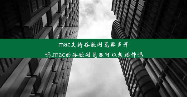 mac支持谷歌浏览器多开吗,mac的谷歌浏览器可以装插件吗