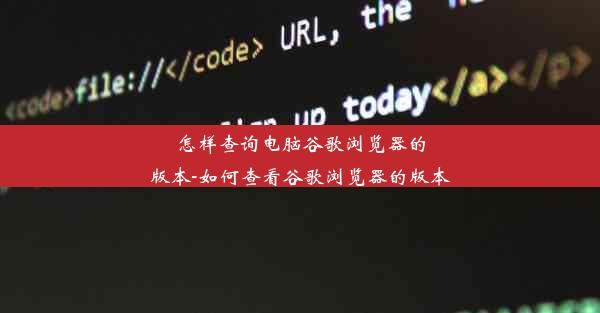 怎样查询电脑谷歌浏览器的版本-如何查看谷歌浏览器的版本