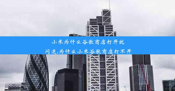 小米为什么谷歌商店打开就闪退,为什么小米谷歌商店打不开