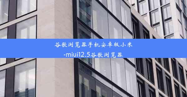 谷歌浏览器手机安卓版小米-miui12.5谷歌浏览器