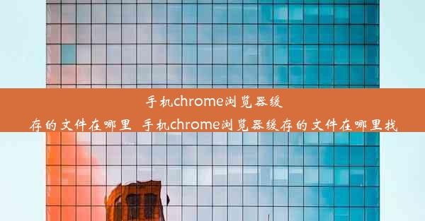 手机chrome浏览器缓存的文件在哪里_手机chrome浏览器缓存的文件在哪里找