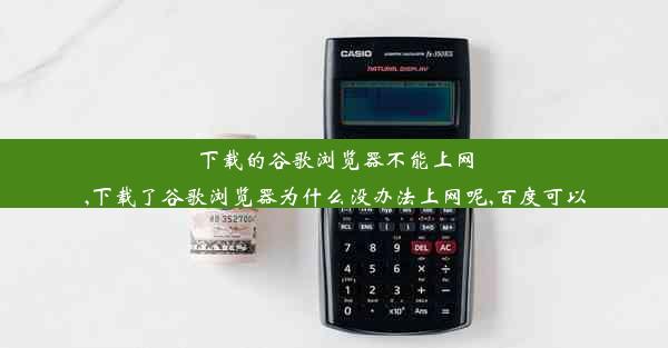 下载的谷歌浏览器不能上网,下载了谷歌浏览器为什么没办法上网呢,百度可以