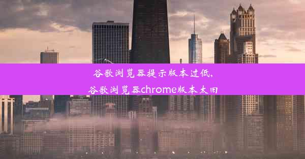 谷歌浏览器提示版本过低,谷歌浏览器chrome版本太旧