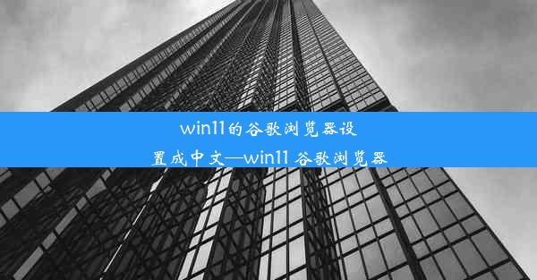 win11的谷歌浏览器设置成中文—win11 谷歌浏览器