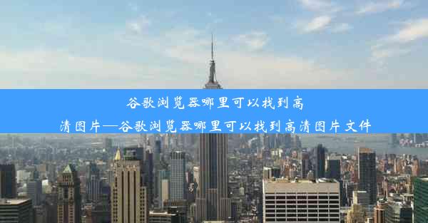 谷歌浏览器哪里可以找到高清图片—谷歌浏览器哪里可以找到高清图片文件