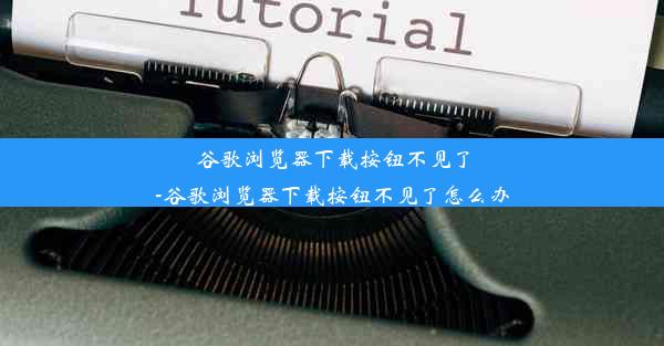 谷歌浏览器下载按钮不见了-谷歌浏览器下载按钮不见了怎么办