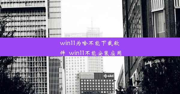 win11为啥不能下载软件_win11不能安装应用