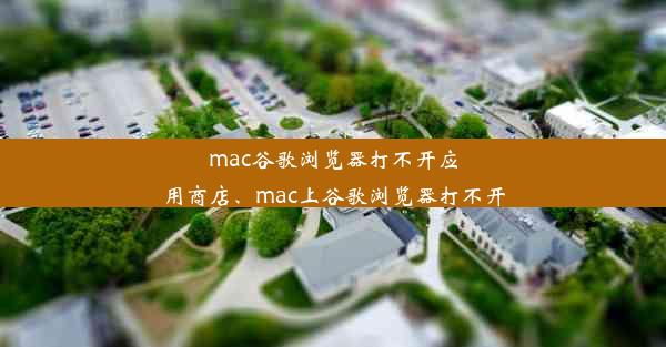 mac谷歌浏览器打不开应用商店、mac上谷歌浏览器打不开