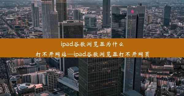 ipad谷歌浏览器为什么打不开网站—ipad谷歌浏览器打不开网页