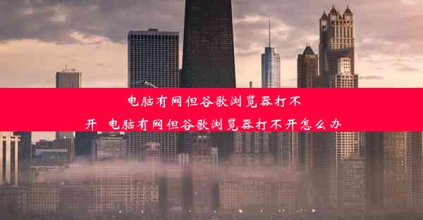 电脑有网但谷歌浏览器打不开_电脑有网但谷歌浏览器打不开怎么办