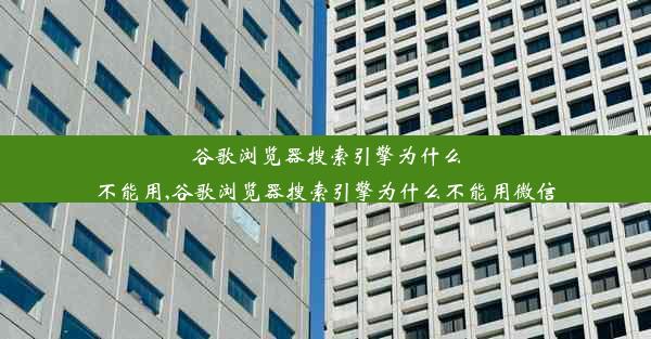 谷歌浏览器搜索引擎为什么不能用,谷歌浏览器搜索引擎为什么不能用微信