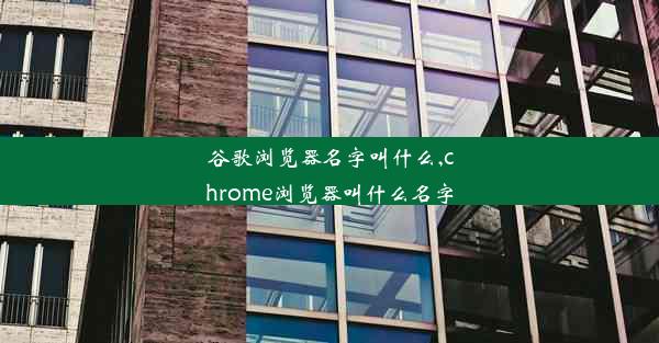 谷歌浏览器名字叫什么,chrome浏览器叫什么名字