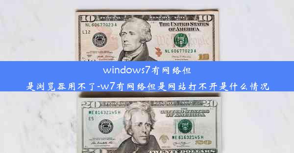 windows7有网络但是浏览器用不了-w7有网络但是网站打不开是什么情况