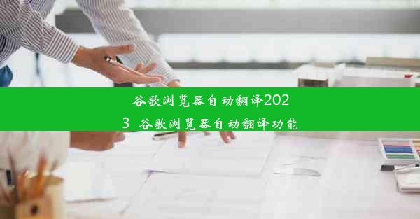 谷歌浏览器自动翻译2023_谷歌浏览器自动翻译功能