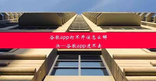 谷歌app打不开该怎么解决—谷歌app进不去