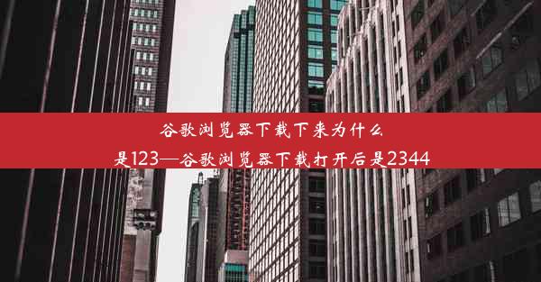 谷歌浏览器下载下来为什么是123—谷歌浏览器下载打开后是2344