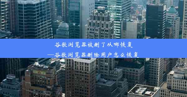 谷歌浏览器被删了从哪恢复—谷歌浏览器删除用户怎么恢复