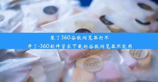 装了360谷歌浏览器打不开了-360软件管家下载的谷歌浏览器不能用