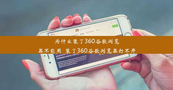 为什么装了360谷歌浏览器不能用_装了360谷歌浏览器打不开