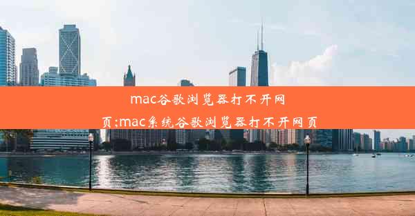 mac谷歌浏览器打不开网页;mac系统谷歌浏览器打不开网页