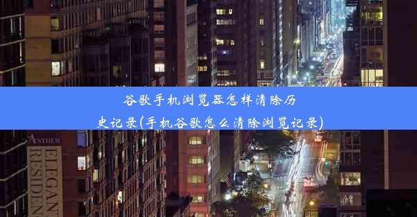 谷歌手机浏览器怎样清除历史记录(手机谷歌怎么清除浏览记录)