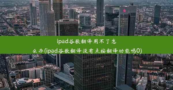 ipad谷歌翻译用不了怎么办(ipad谷歌翻译没有点按翻译功能吗0)