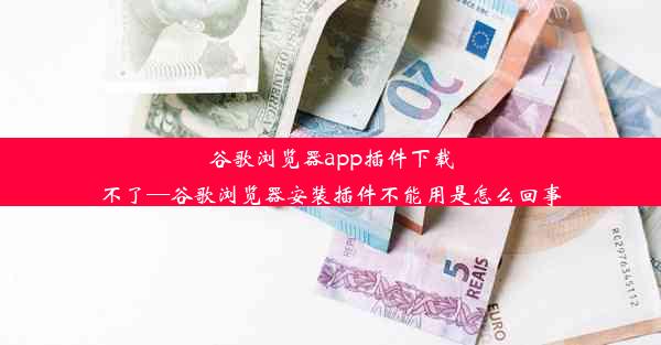 谷歌浏览器app插件下载不了—谷歌浏览器安装插件不能用是怎么回事